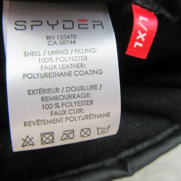 Spyder Insulated Ski Winter Snow Black Red Gloves Men's Size Large / XL NEW - Picture 11 of 11